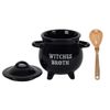 something different Witches Broth Cauldron Soup Bowl with Broom Spoon (9/18)