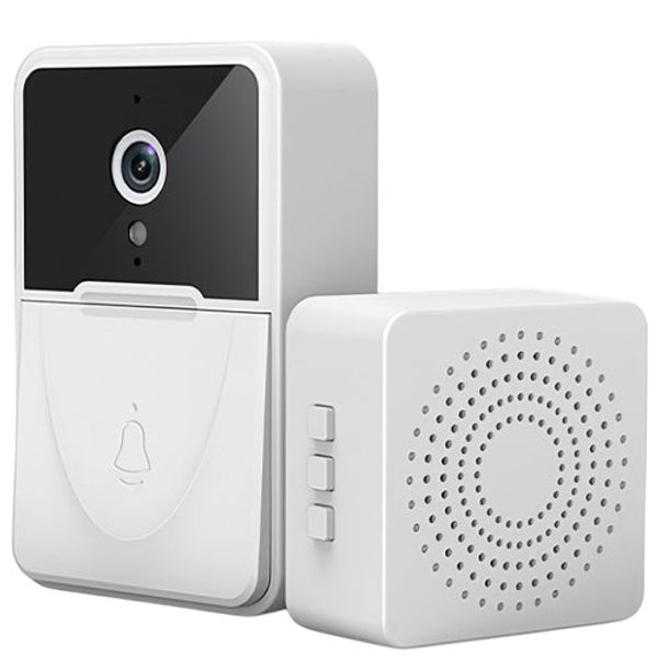 Smart Wireless Wi-Fi Video Doorbell Security Phone Door Bell Intercom Camera Door Bell Chime Two Way Audio Night Vision - White