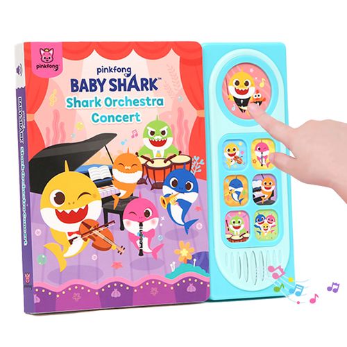 Pinkfong Baby Shark Family Orchestra Concert Sound Book l Baby Shark Toys | Learning & Education Toys | Interactive Books for Infant & Toddlers & in 1-3 | Gifts for Boys & Girls