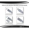 Facón Professional Hair Razor Comb Cutting Styling Thinning Texturizing Double Edge Shaper Razor + 10 Replacement Blades