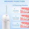 Water Flosser, Vinmax Portable Cordless Water Flossers for Teeth,Mini Rechargeable Home & Travel Water Flossers,3 Modes & IPX7 Waterproof,5Jet Tips,Braces Bridges Care. (White)