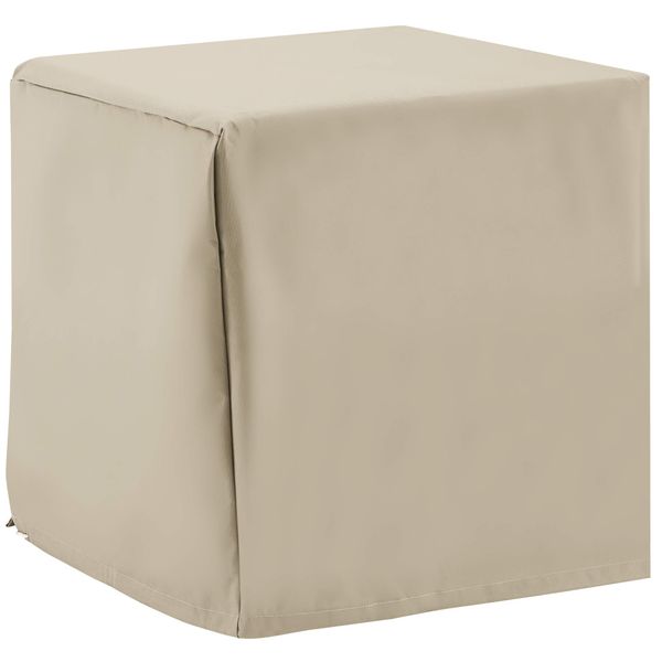 Crosley Furniture CO7504-TA Heavy-Gauge Reinforced Vinyl Outdoor End Table Cover, Tan