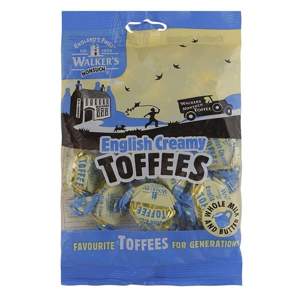 Walkers' Nonsuch English Creamy Toffees | with Whole Milk & Butter | Imported from UK | Traditional British Sweets | Classic English Toffee | 5.29 Oz (150g)