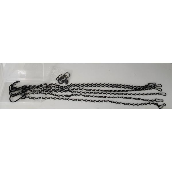 6PCS Hanging Chains with S Hooks 24.2IN Long Small Chains with Clips Metal Chain