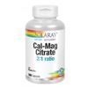 Cal-Mag Citrate 1,000 IU 180 Caps By Solaray