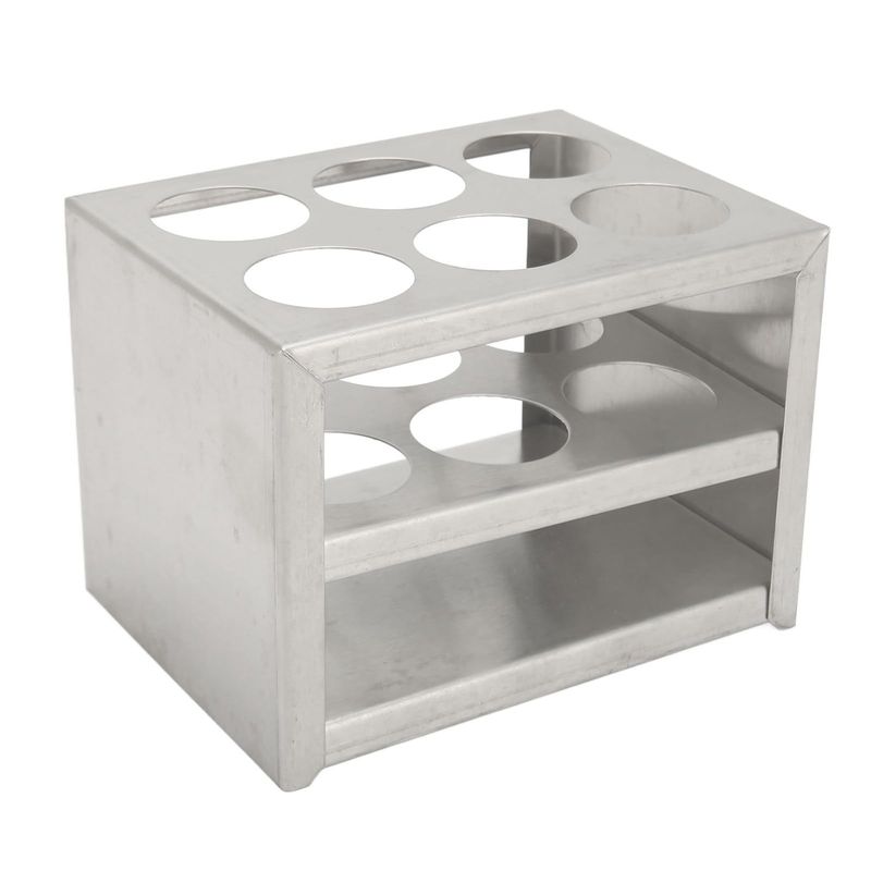 Metal Test Tube Rack Sample Storage 6 Holes 304 Stainless Steel 3 Layer ...