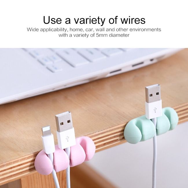 Silicone Desk Organizer Holder  Mouse Cable Usb Wire Organizer