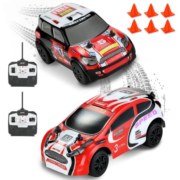 Carox OX39 Mini RC Car for Kids, 1/32 Scale Mini RC Car Set of 2 - Play with Family and Friends, Stress Relief, Great Gift