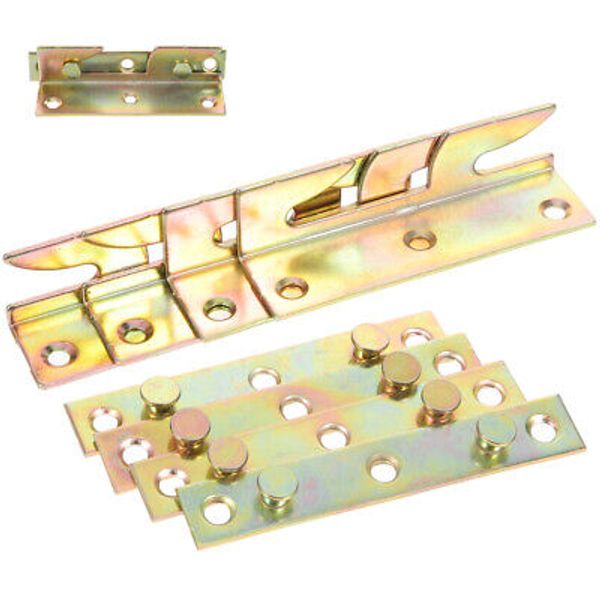 8pcs Bed Frame Brackets Hinges Rail Brackets Heavy Duty Bed Rail Supports US