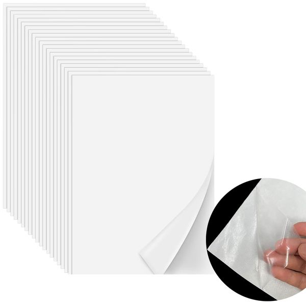 Iron On Adhesive Sheets 20PCS, Heavy Weight Double-Sided Heat Melt Fabric Glue Sheet, A4 Size Fusible Adhesive Sheets, Press-on Patch Iron On Tape, Fusible Interfacing For Sewing, Heat And Bond