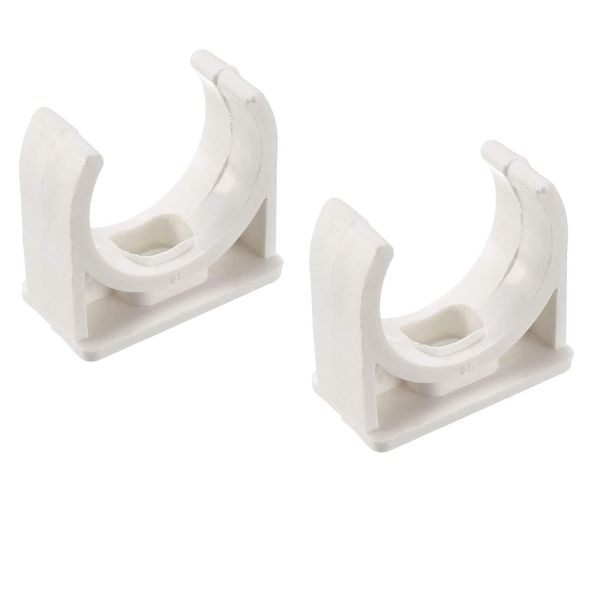 TOP-VIGOR 20pcs 25mm PVC Water Pipe Clamps Clips Fit for 25mm/1 Inch OD TV Trays Tubing Hose Hanger Support Pex Tubing Hose Clamps Universal Single Pipe Clip