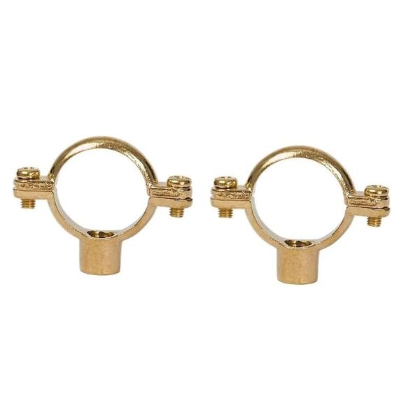 TC 15mm Solid Brass Construction Munsen Ring M10 Pipe Clip Bracket x 2