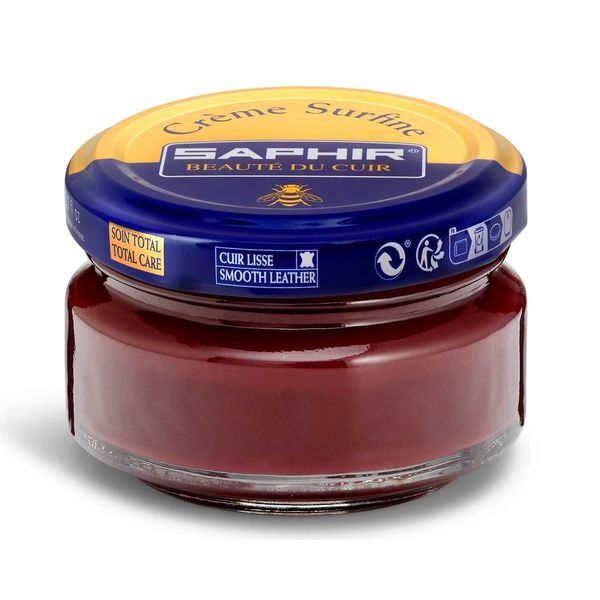 Saphir Cream Surfine Shoe Polish BORDEAUX 08