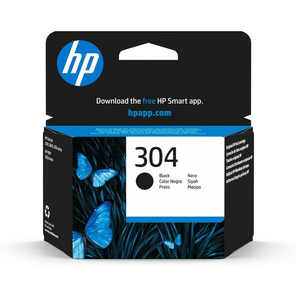 HP N9K06AE 304 Original Ink Cartridge, Black, (Pack of 1)