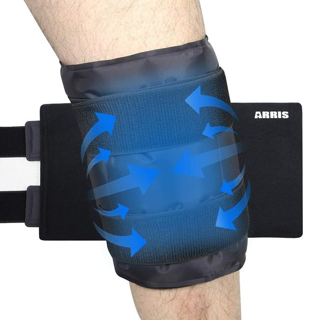 ARRIS Large Knee Ice Pack Wrap Around Entire Knee Hot&Cold for Pain Relief