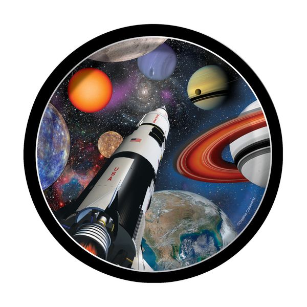 Creative Converting Space Blast Sturdy Style Paper Lunch Plates (8 Count), 7