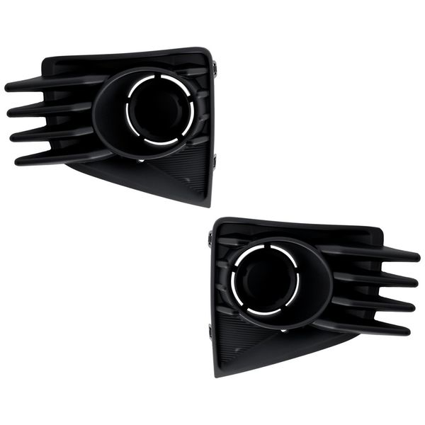 Set of 2 Fog Light Covers Front Driver & Passenger Side Left Right Pair