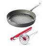 GreenPan Chatham 11" Ceramic Nonstick Round Grill Pan with Thermometer