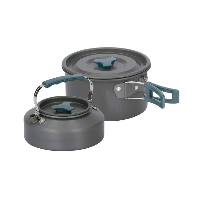 Takeda Corporation SH20-NK2 Camping Pot, Kettle, Lightweight, Gray, 7.1 x 7.1 x 4.3 inches (18 x 18 x 11 cm), Outdoor Cooker Set