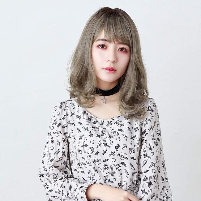 Prisila CTA-693 Prisilla All Wig Gradient Ruffle Curly Midi Heat Resistant CTOG, Olive Gray