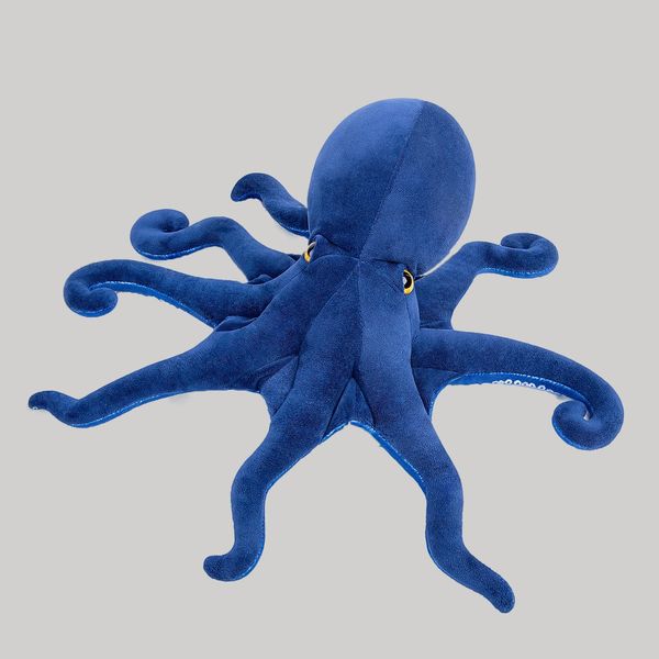 Tiny Heart Realistic Octopus Plush Toy, 18 Inch blue Octopus Stuffed Reptile Doll Soft and Cute Octopus Model for Kids Birthday Gift Home Decor Throw Pillow