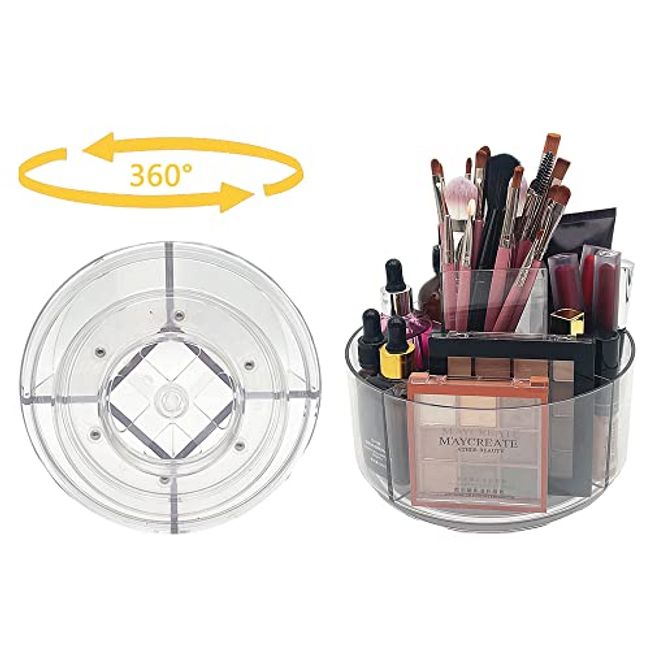 5 Compartments Makeup Brush Holder Organizer - Multifunctional 360