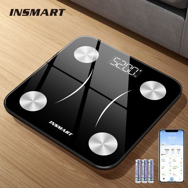 INSMART Smart Scale for Body Weight, Digital Bathroom Scale BMI Weighing  Bluetooth Body Fat Scale