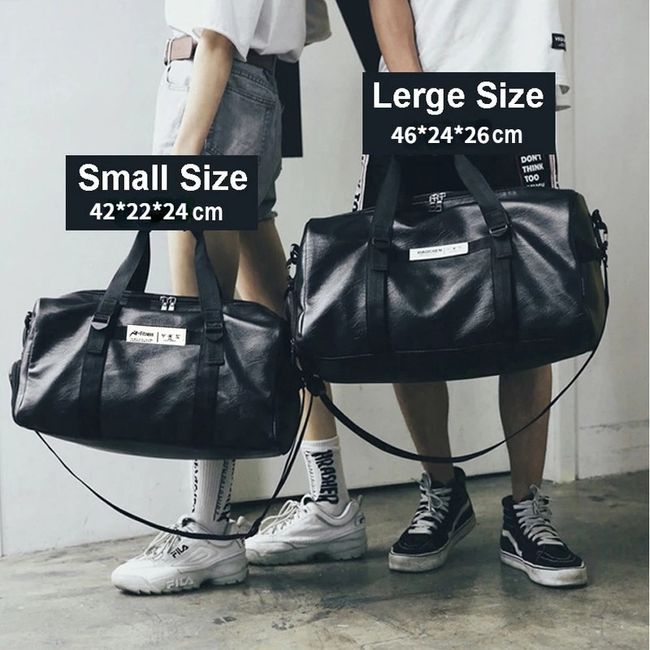 Small Gym Bag for Men and Women, Black Gym Backpack with Shoe Compartment