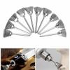 50pcs Stainless Steel Wire Brush Wheel Drill Attachments Rust Removal Cleaning