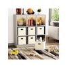 US 6Pcs Fabric Storage Cubes w/ Handle, Foldable 11" Cube Storage Bins/Baskets