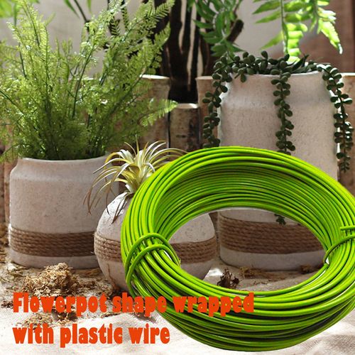 Cffuvros Bonsai Wire, 32.8ft Bonsai Training Wire, Anti Aging, Anti Cracking Plastic Coated Flower Art Soft Iron Wire for Carving, Doll Skeleton, Flower Shop Decoration