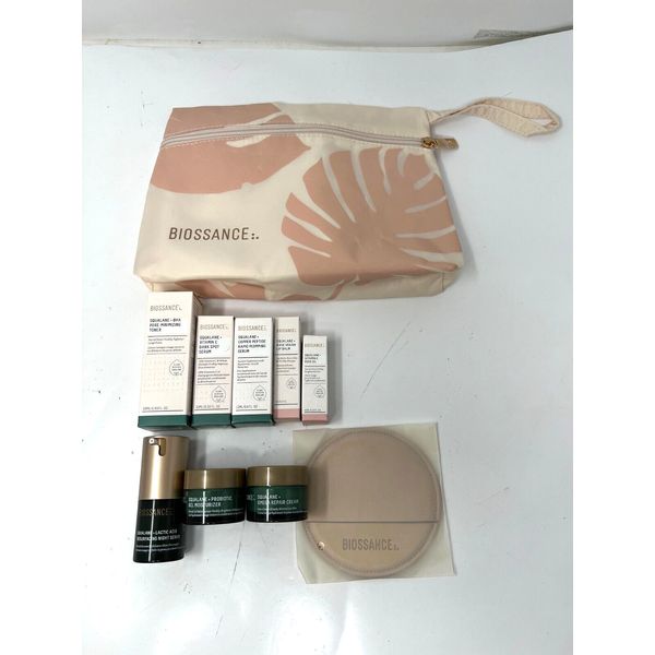 10 PACK - Biossance Set Blush Pink Make Up Bag Gift Set - New *READ DESCRIPTION*