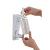 SANISMART Alyssa Dispenser for Soap, Shampoo or Disinfectant, 300 ml, Wall Dispenser with Pump Button, Transparent Housing and Lockable