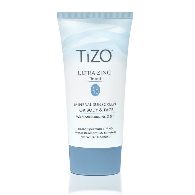 TIZO Ultra Zinc Body Face Sunscreen Tinted SPF 40, 3.5 oz