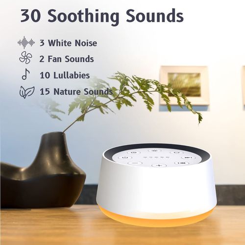 White Noise Machine Brown Noise Machine with 30 Soothing Sounds 12 Colors Night Light Sound Machine for Adults Baby Kids Sleep Machines Memory Function 36 Volume Levels 5 Timers for Home Office Travel