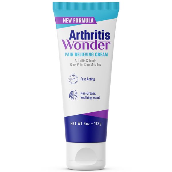 Arthritis Wonder Pain Relief Cream, 4 oz – Arthritis Pain Relief Cream for Hand, Knee, Foot and Wrist Joints – Fast-Acting, Deep Penetrating, Non-Greasy Formula with Natural Wogonin