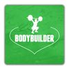 Shopagift Love Bodybuilder 2 Pack Coasters - 9cm x 9cm