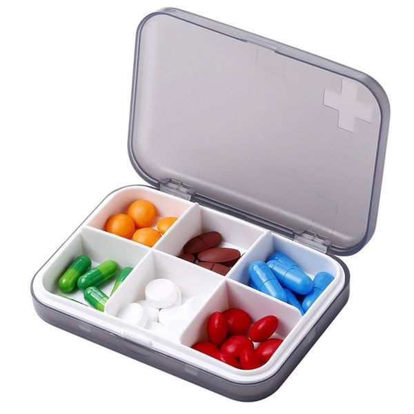 FUKUSHOP Pill Case, Medicine Case, Supplement Case, Tablet Case, Portable, Travel, Medicine Storage, Prevents Forgetting, Thin, Airtight, Moisture-Resistant, Medicine Box, Medicine Storage, Pill Box, Small Items, Ring, Necklace, String, Screw, Storage Cas