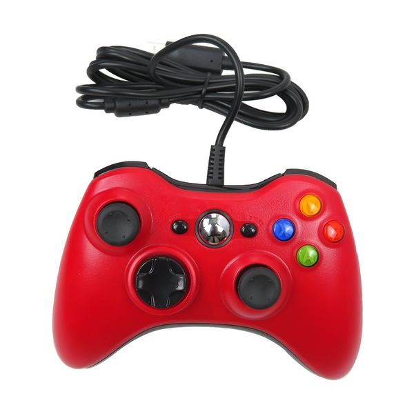 USonline911 Wired Controller Replacement for Xbox 360 Joypad Vibration Gamepad Joystick for PC Controller for Windows 7/8 / 10(Red