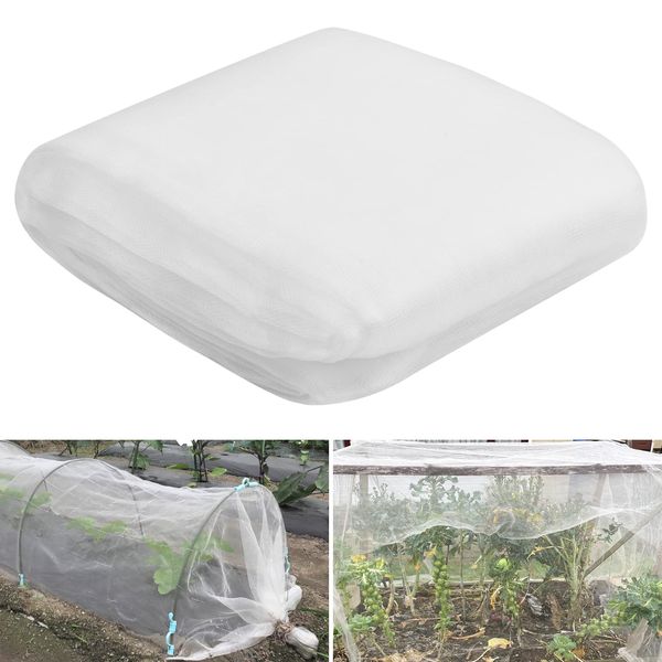 Garden Insect Netting 2x3M Fine Mesh Garden Plant Protect Net White Insect Protection Net for Vegetable Fruit Greenhouse Tunnel Bug Bird Netting Insect Barrier Against Pests