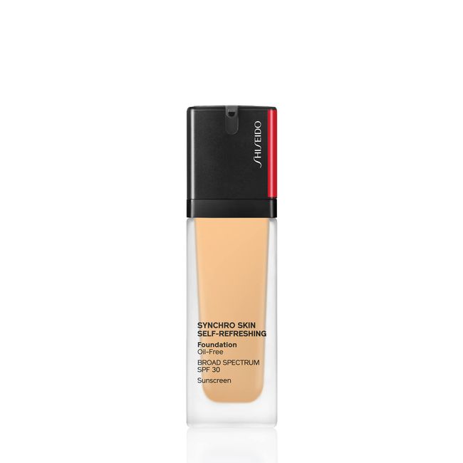 Shiseido Synchro Skin Self-Refreshing Foundation SPF 30, 250 Sand - Medium, Buildable Coverage + 24-Hour Wear - Waterproof & Transfer Resistant - Non-Comedogenic