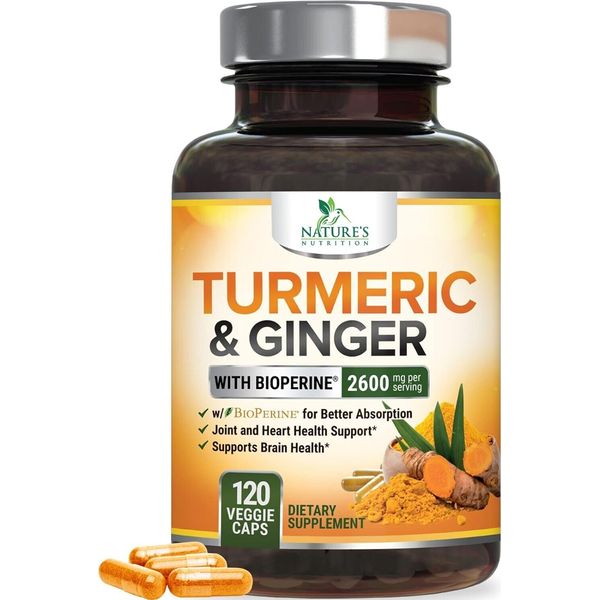 Tumeric Curcumin Max Potency With Bioperine Black Pepper 2600mg 120 Capsules USA