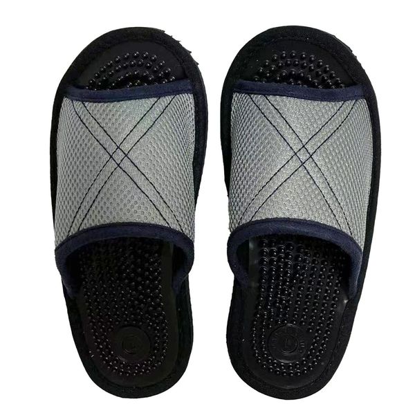 Nippon Slippers, Health Slippers, Navy Stitch, 9.8 - 10.6 inches (25 - 27 cm), Gray 118901