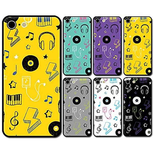Smartphone case round glass music player record 03: yellow iphone7plus iphone8plus