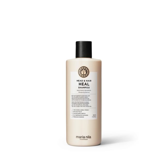 Maria Nila Head & Hair Heal, Shampoo 11.8 FL Oz, Soothing Aloe Vera for dry & itchy scalps, 100% Vegan & Sulfate/Paraben free