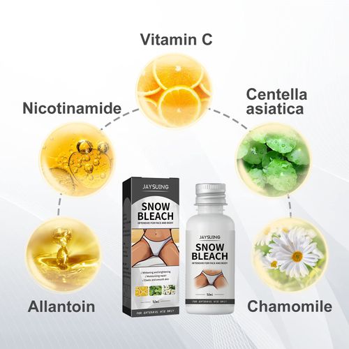 Snow Bleach Cream for Private Area, 30 ml Skin Lightening and Black Removing Cream, Dark Skin Remover Skin Bleach for Face Body, 3 Pieces