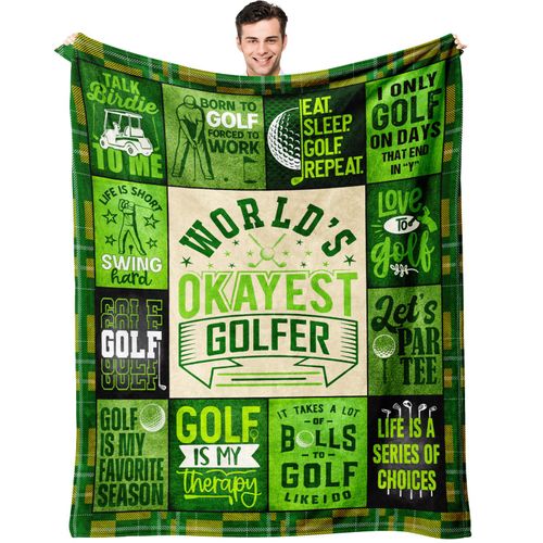 Golf Gifts for Men, Mens Golfing Gifts for Him, Golf Birthday Gifts for Men Women, Cool Golf Gift Ideas, Golf Lovers Gifts for Men Women, Gifts for Golfers Dad Grandpa Throw Blankets 50" x 60"