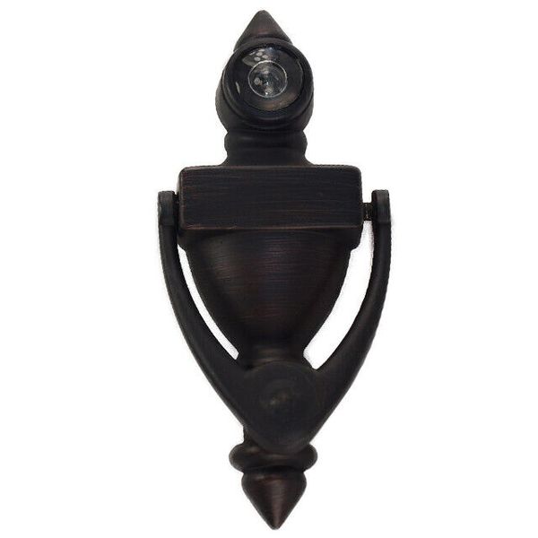 Ultra 43201 Oil Rubbed Bronze US10B Door Knocker With 180 Degree Viewer