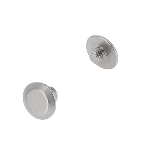 Buckleguy.com Chicago Screws, Flat Cap, Nickel Matte, Solid Brass-LL (50 per bag), Multiple Sizes