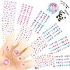 Nail Stickers, Kids, Cute, Unicorn Floral Pattern, 3D Stick On Manicure Set, Character Design, Children's Nail Stickers, 400 Types, 10 Pieces, Rainbow Unicorn, Stars, Princess, Flower Nail Pattern, Ultra Thin, Stackable, Reward Stickers, Birthday Parties,